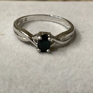925 Sterling Silver Oval Black Onyx Ring NWOT